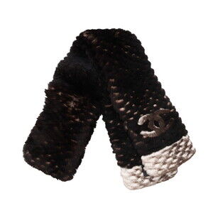 Chanel scarf, Coco Mark, Orylag, CHANEL fur scarf for women,